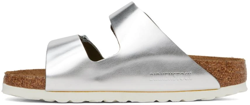 Birkenstock Silver Narrow Arizona Soft Footbed Sandals 3