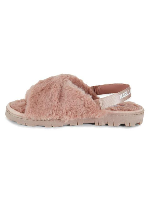 Karl Lagerfeld Paris Jessica Faux Fur Platform Slippers 4