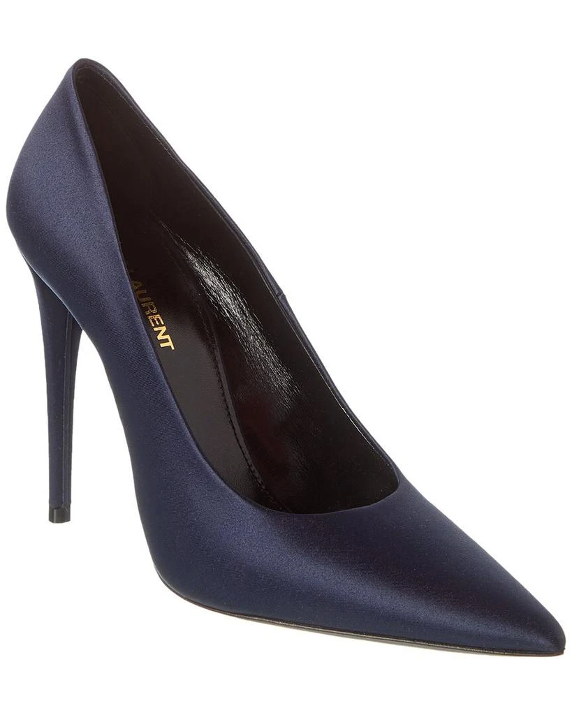 Ysl Outlet Blue Ysl Shoes Polka Dot Saint Laurent Lola Pumps Navy
