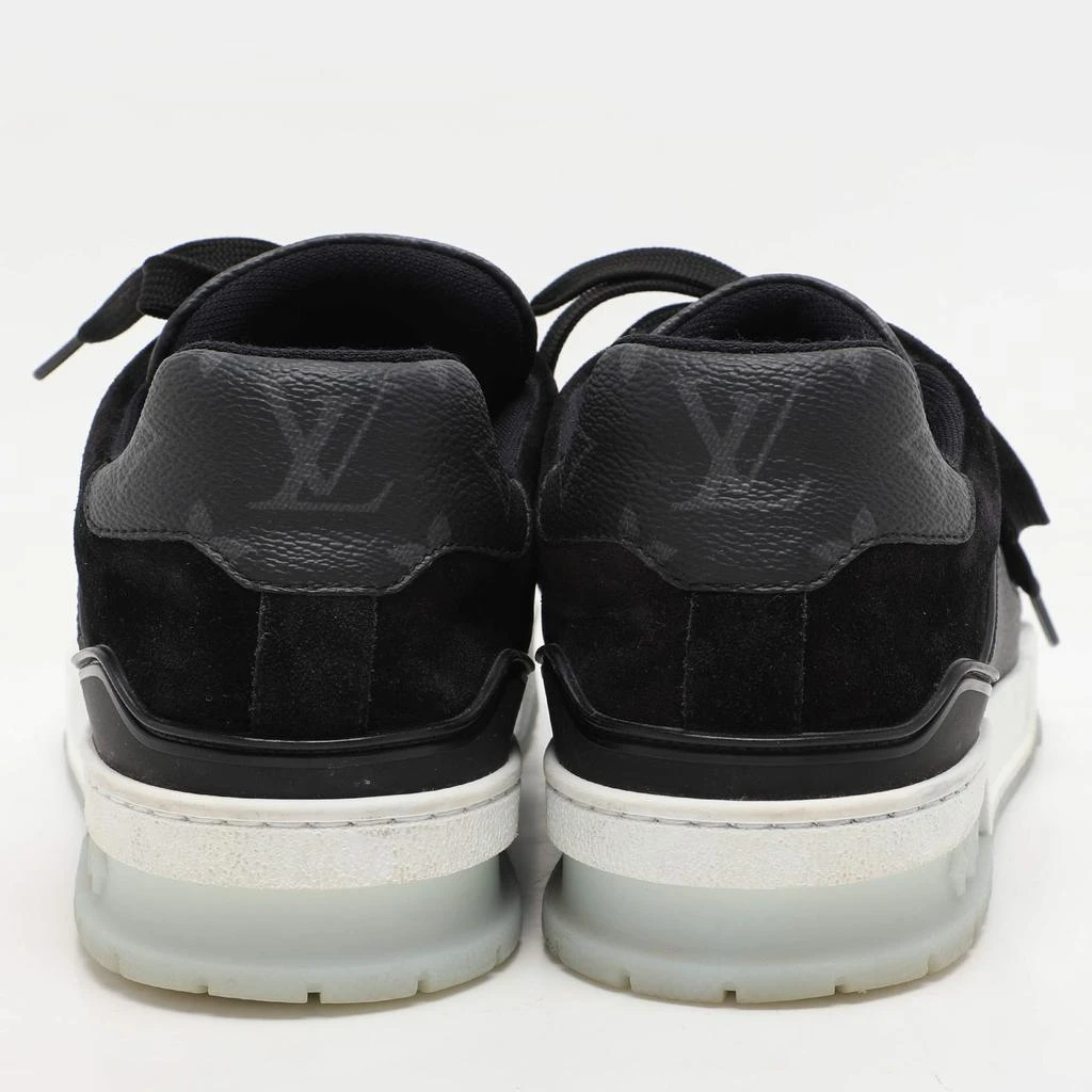 Louis Vuitton Louis Vuitton Black Monogram Eclipse Canvas and Suede LV Trainer Low Top Sneakers Size 41 5