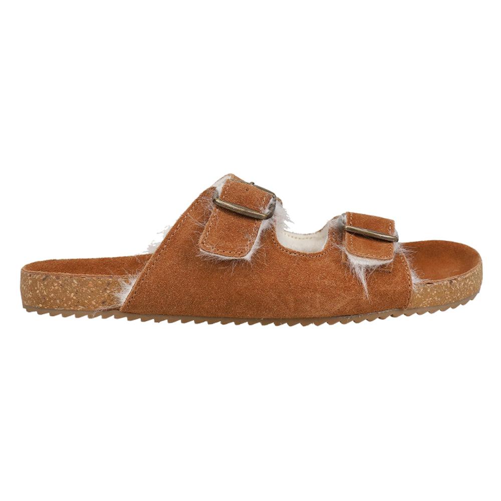 COCONUTS by Matisse Victory Buckle Shearling Slide Sandals