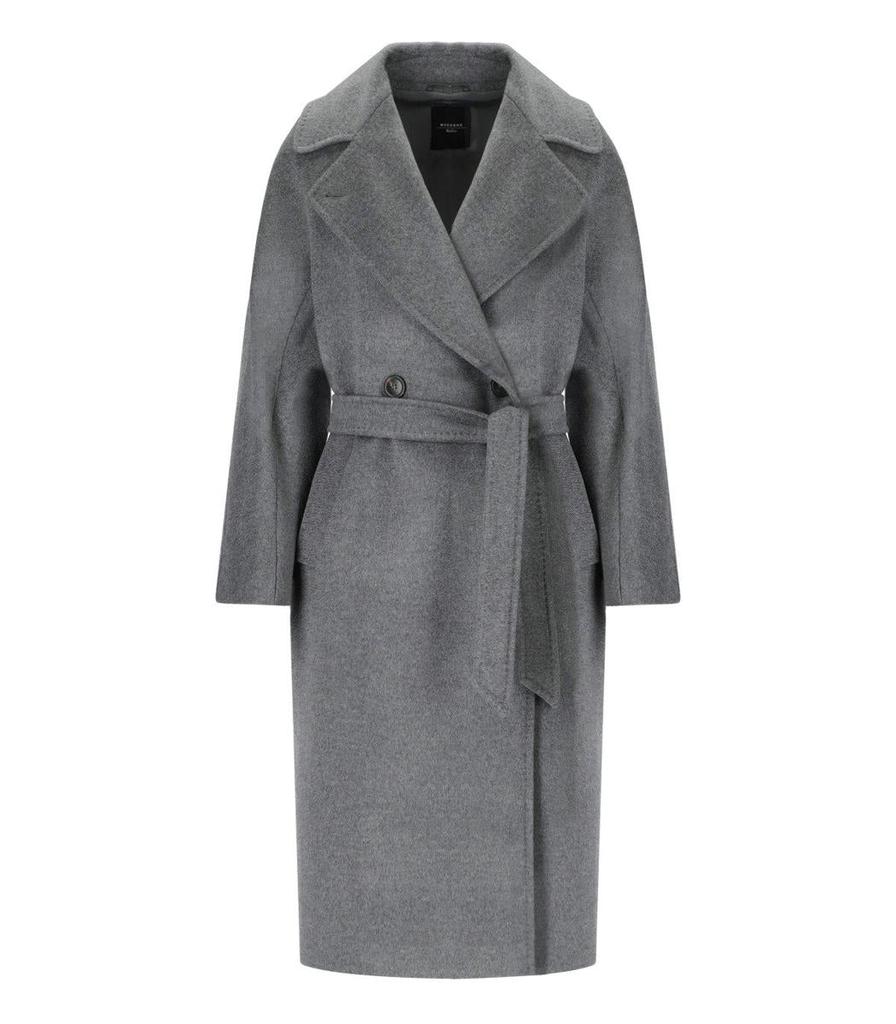 Weekend Max Mara Weekend Max Mara Resina Grey Belted Coat