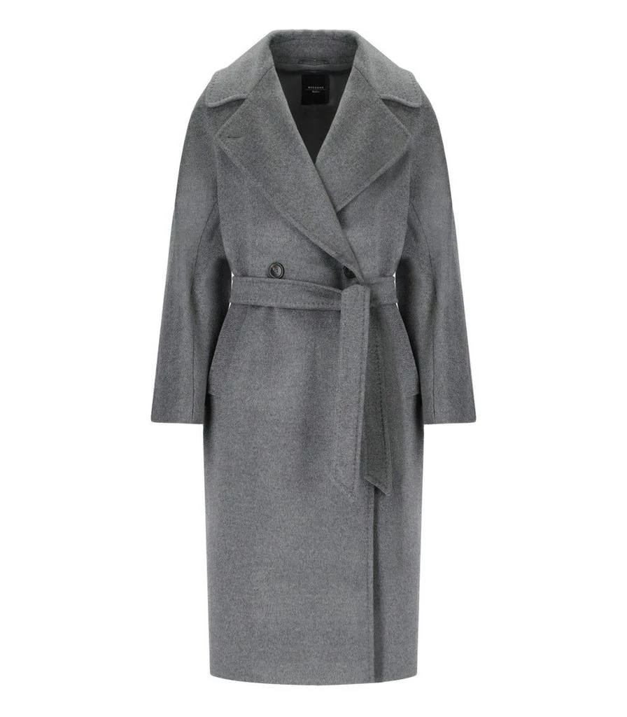 Weekend Max Mara Weekend Max Mara Resina Grey Belted Coat 1