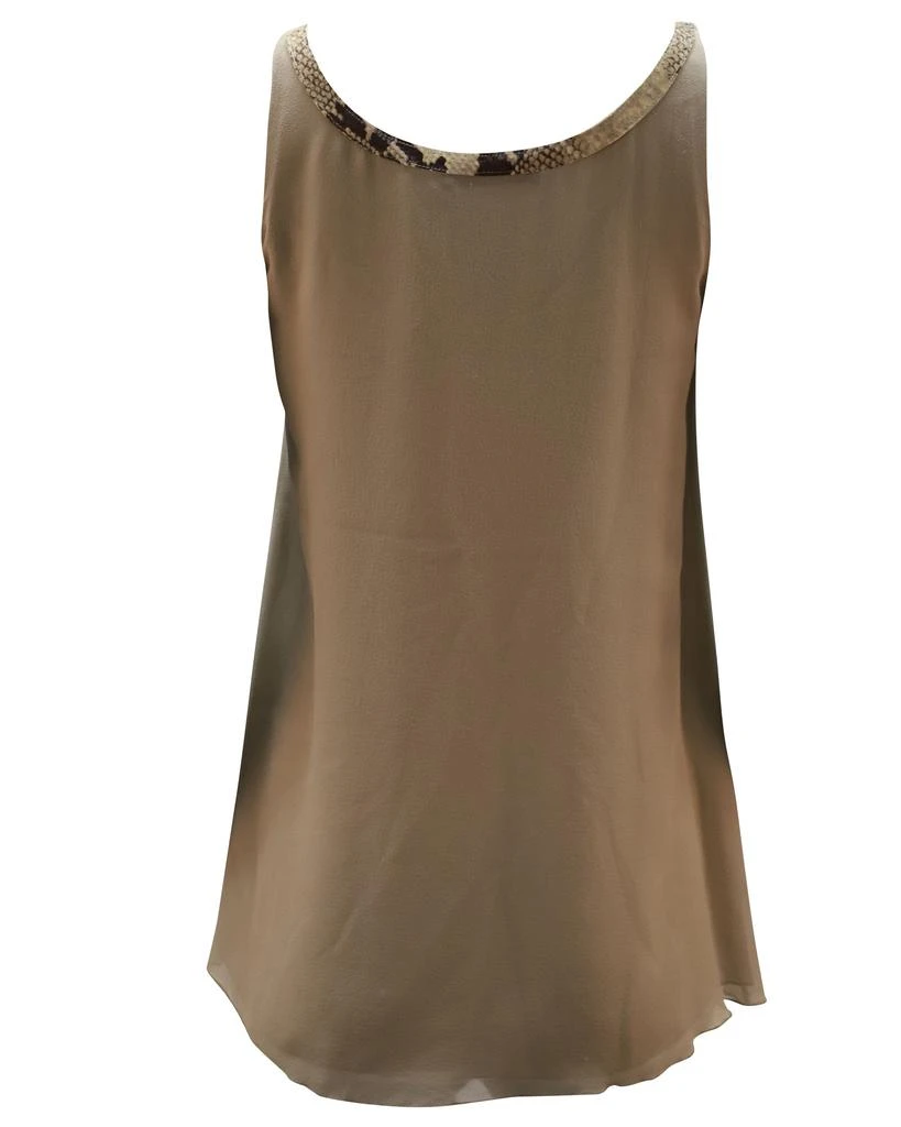Alice + Olivia Alice + Olivia Chiffon Tank Top in Tan Silk 2