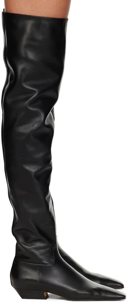 Khaite Black 
The Marfa Over-The-Knee Flat
 Boots 1
