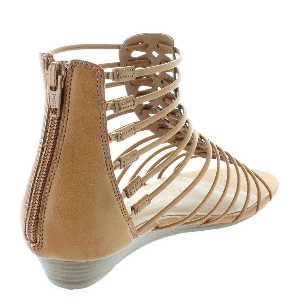 American Rag Aaveri Womens Faux Leather Strappy Wedge Sandals