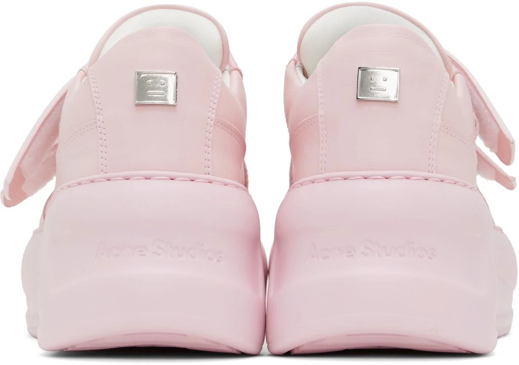 Acne Studios Pink Velcro Strap Platform Sneakers 2