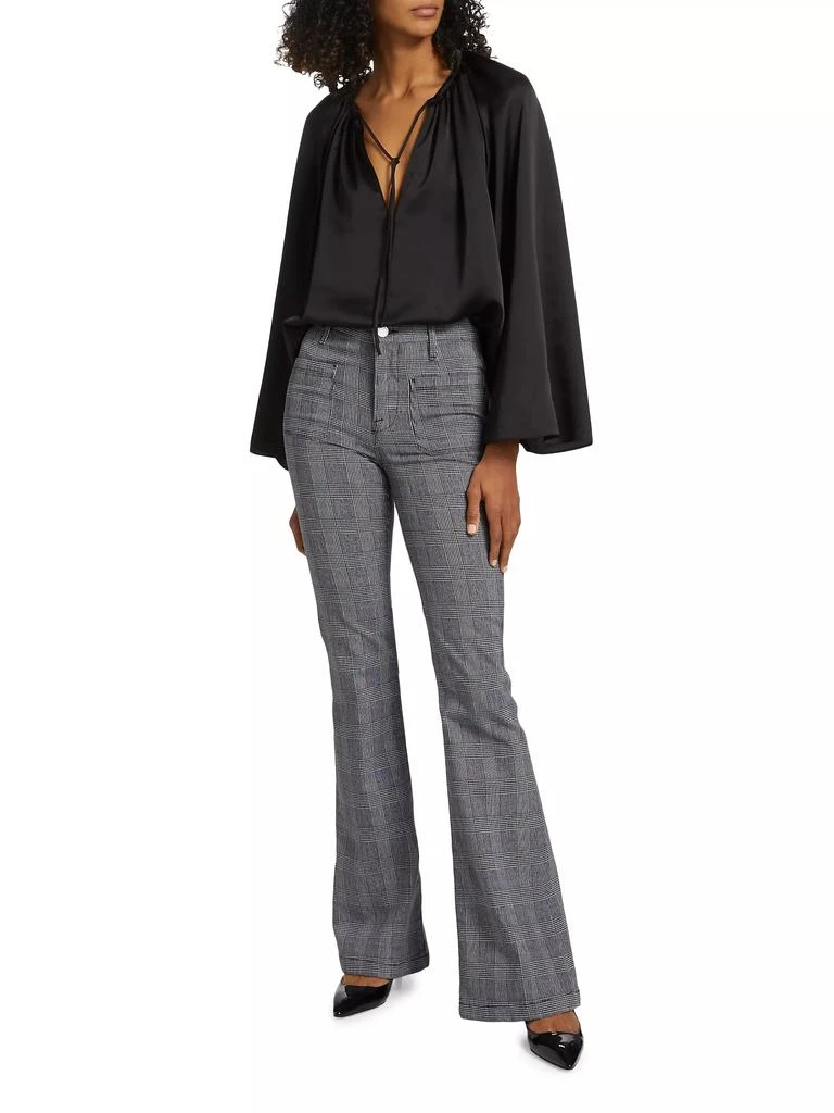 FRAME Shirred Satin Blouse 2