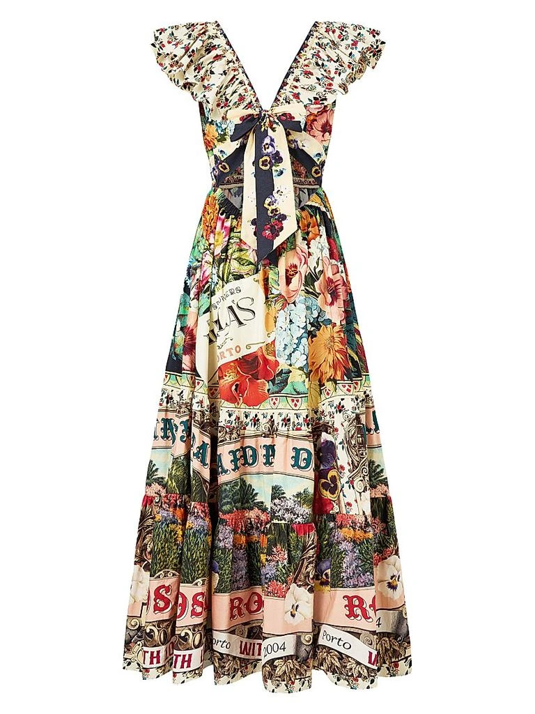 blue semi formal maxi dress Provence Bloom Tiered Maxi Dress Floral Blue