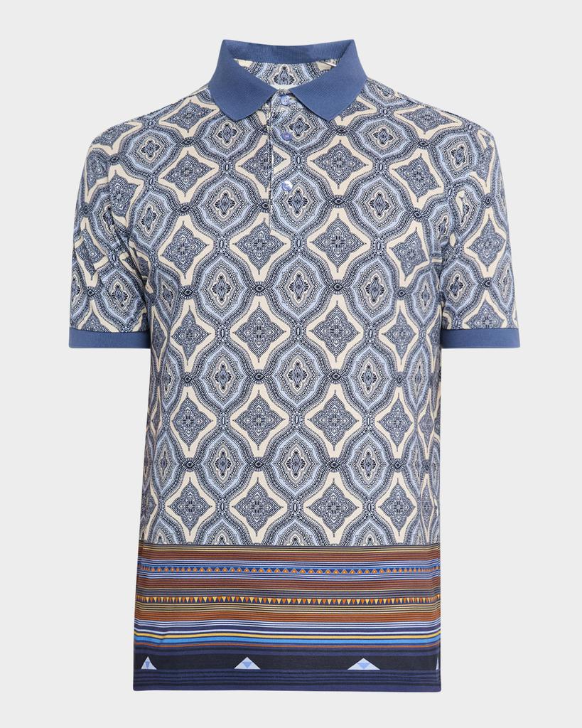 【送料&関税込】Etro roma Polo Shirt In Light Blue Cotton ETRO Roma' Light Blue Cotton Polo Shirt - Polo Shirts