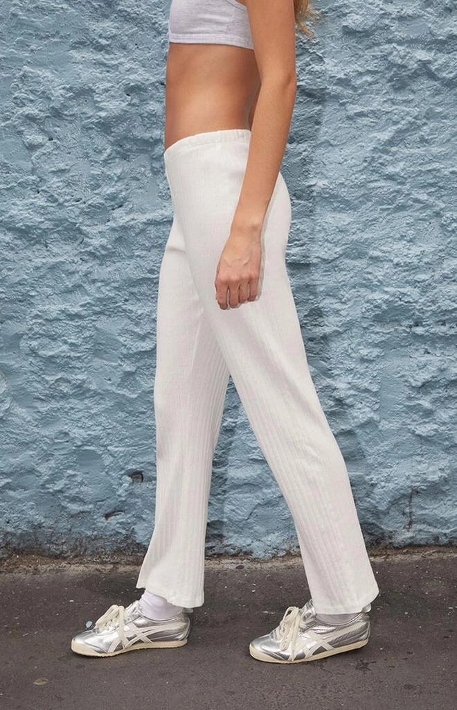 John Galt White Keira Pointelle Pajama Pants 3