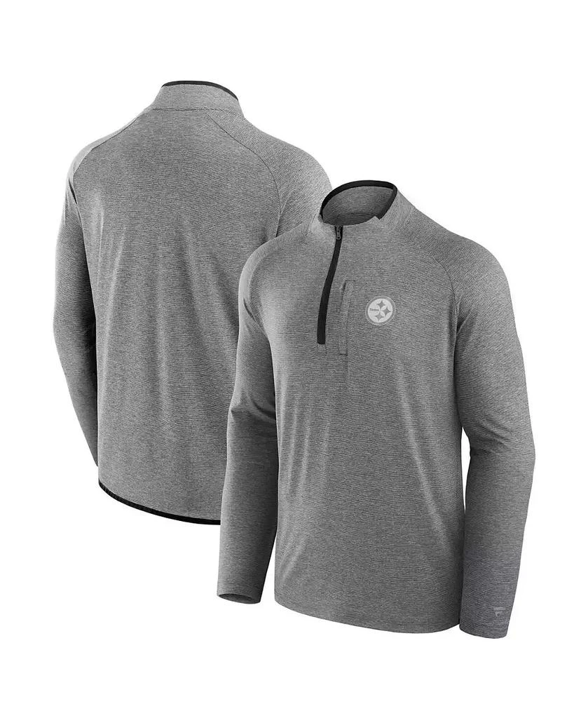 Fanatics Men
s and Women
s Charcoal Pittsburgh Steelers Front Office Performance Primary Quarter-Zip Jacket