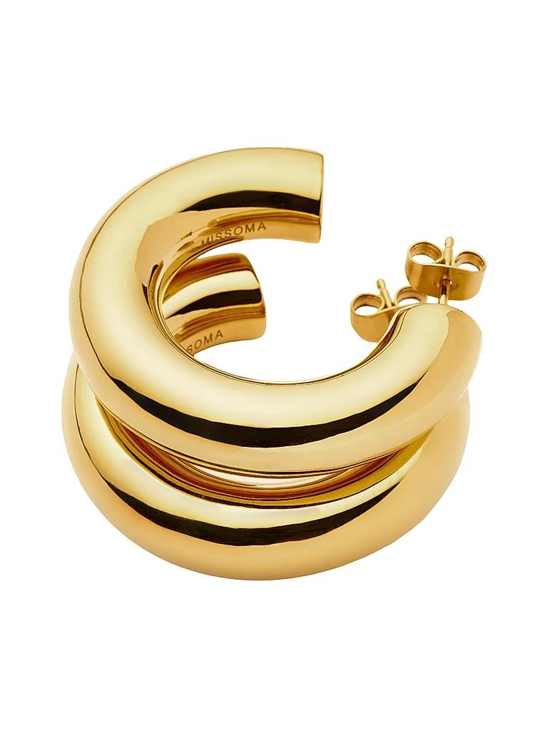 Missoma Chubby 18K-Yellow-Gold Vermeil Small Hoop Earrings 7