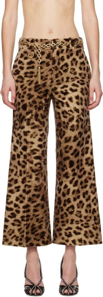 Chloé Brown Cropped Bootcut Trousers 1
