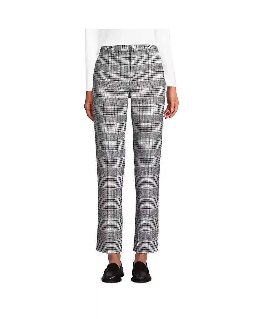 Lands
 End Women
s High Rise Brushed Flannel Tapered Ankle Pants