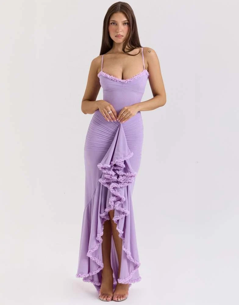 House of CB House of CB Gabbi ruffled front gown in orchid 2