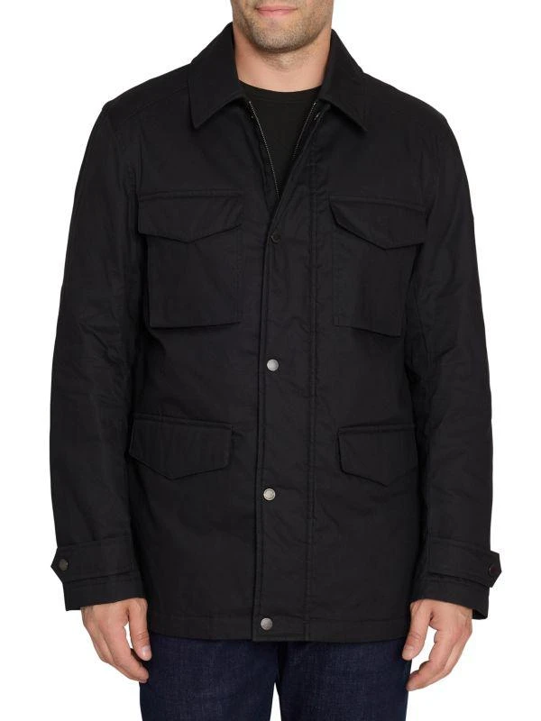 Sam Edelman Waxed Cotton Cargo Field Jacket 1