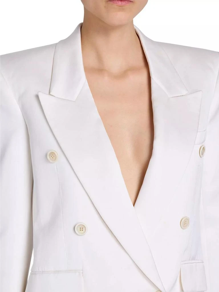 Yves Saint Laurent Double-Breasted Blazer in Silk Satin 6
