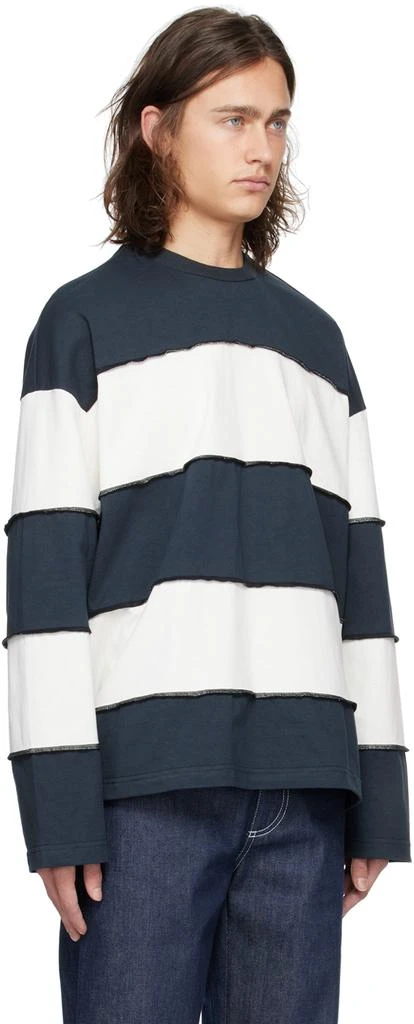 SUNNEI Navy & White Striped Long Sleeve T-Shirt 2