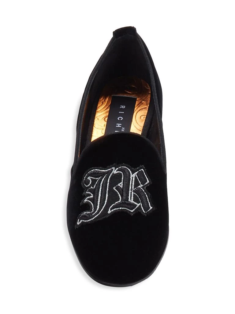 John Richmond Logo Velvet Smoking Slippers 6