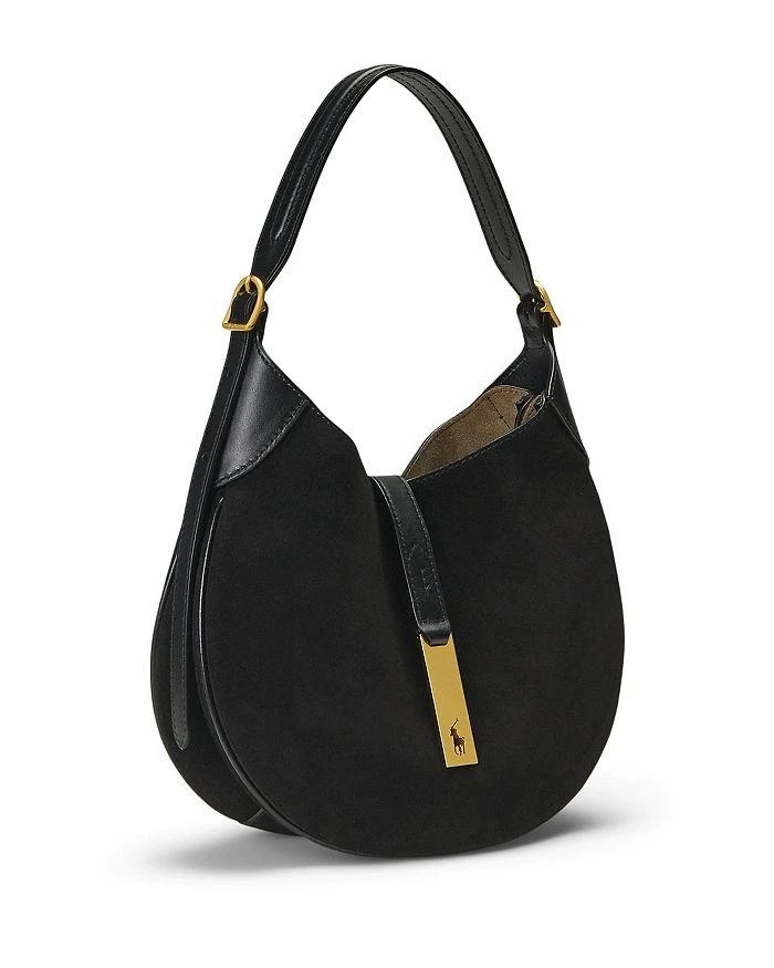 Ralph Lauren Polo ID Suede and Leather Small Shoulder Bag 5
