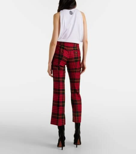 Alexander McQueen Tartan wool flared pants 3