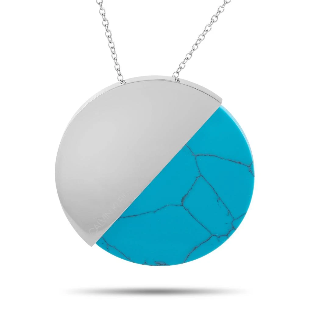 Calvin Klein Calvin Klein Spicy Stainless Steel Turquoise Pendant Necklace 1