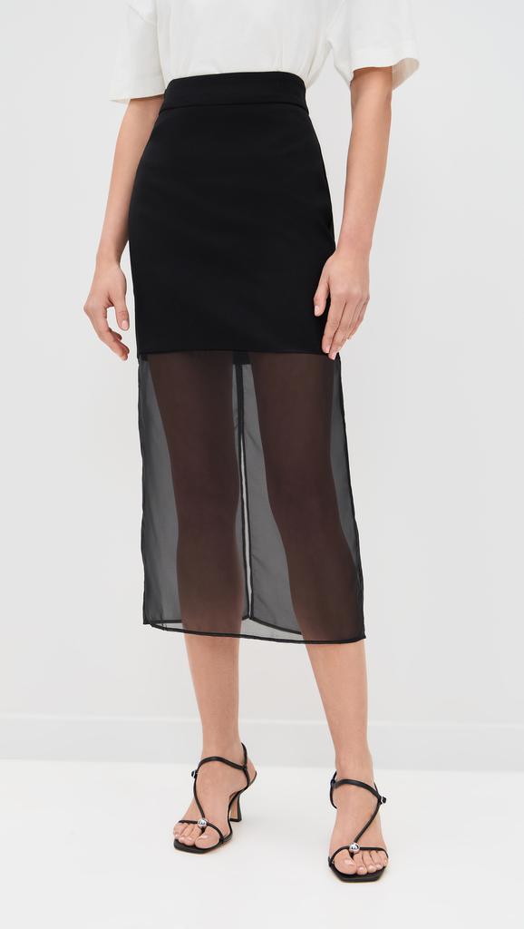 Pixie Market Skirt with Mesh Sheer Bottoms
