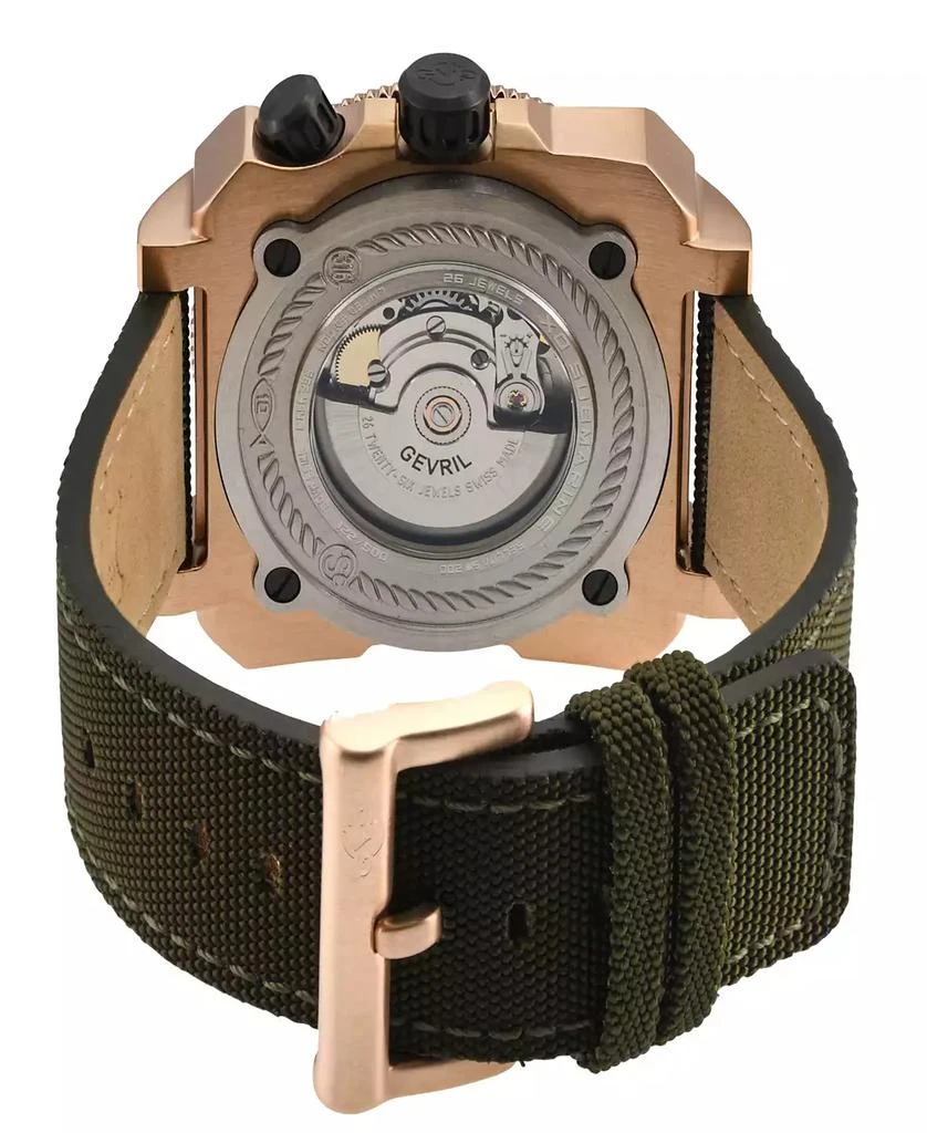 Gevril Men's XO Submarine Black Canvas Strap Watch 44mm 3