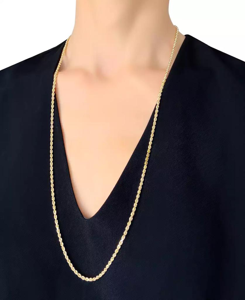 Italian Gold Forza Rope Chain 20" Necklace (2-3/4mm) in 14k Gold