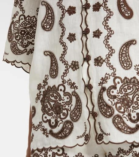 Zimmermann Ascension embroidered linen shirt 5
