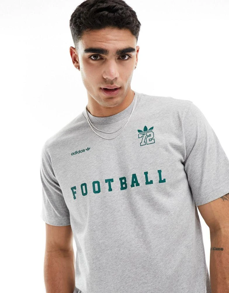 Adidas adidas Originals '72 slogan t-shirt in grey 1