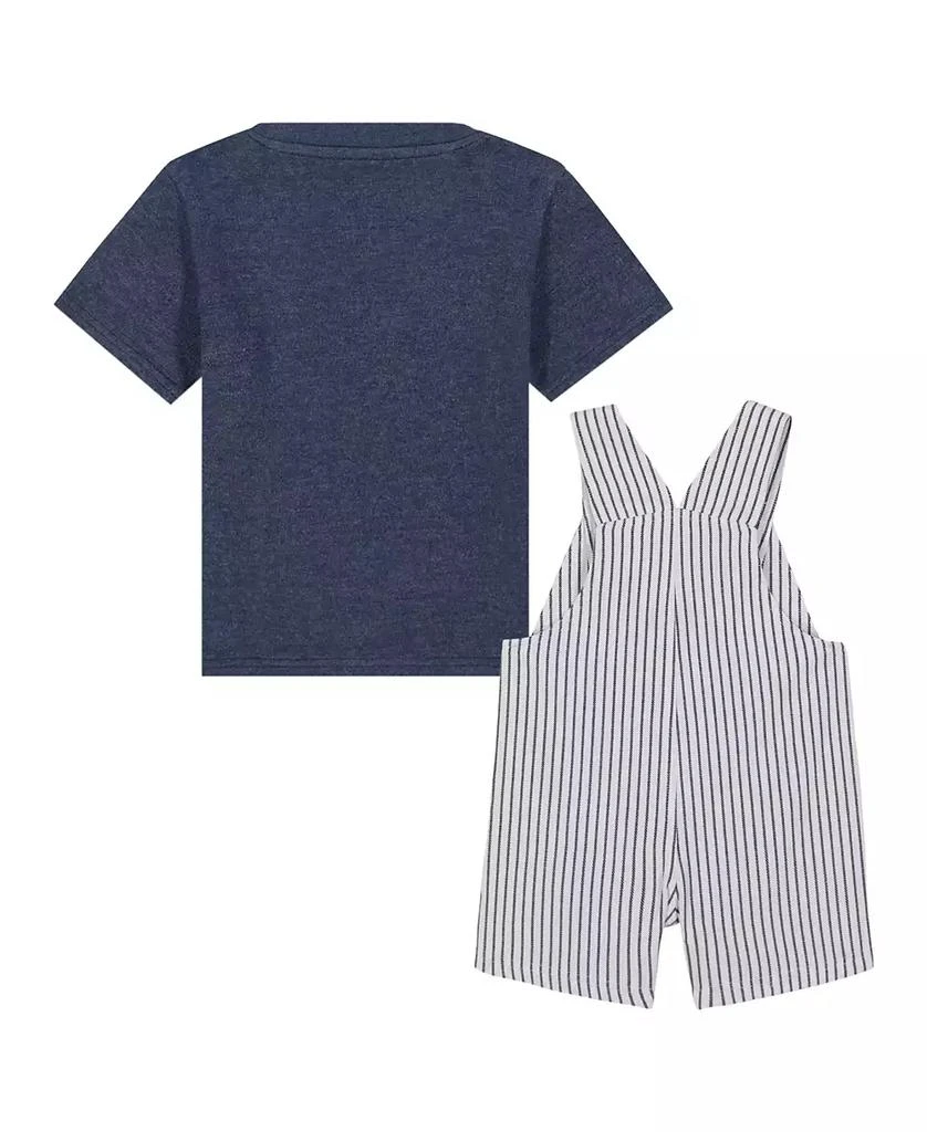 Tommy Hilfiger Baby Boy 2-Piece Solid T-Shirt Vertical Stripe Shortalls Set 2