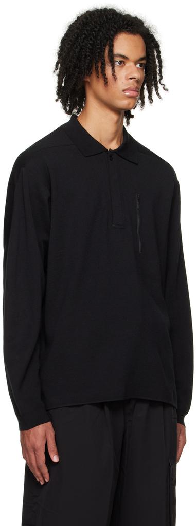 DESCENTE Black Fusion Knit Polo