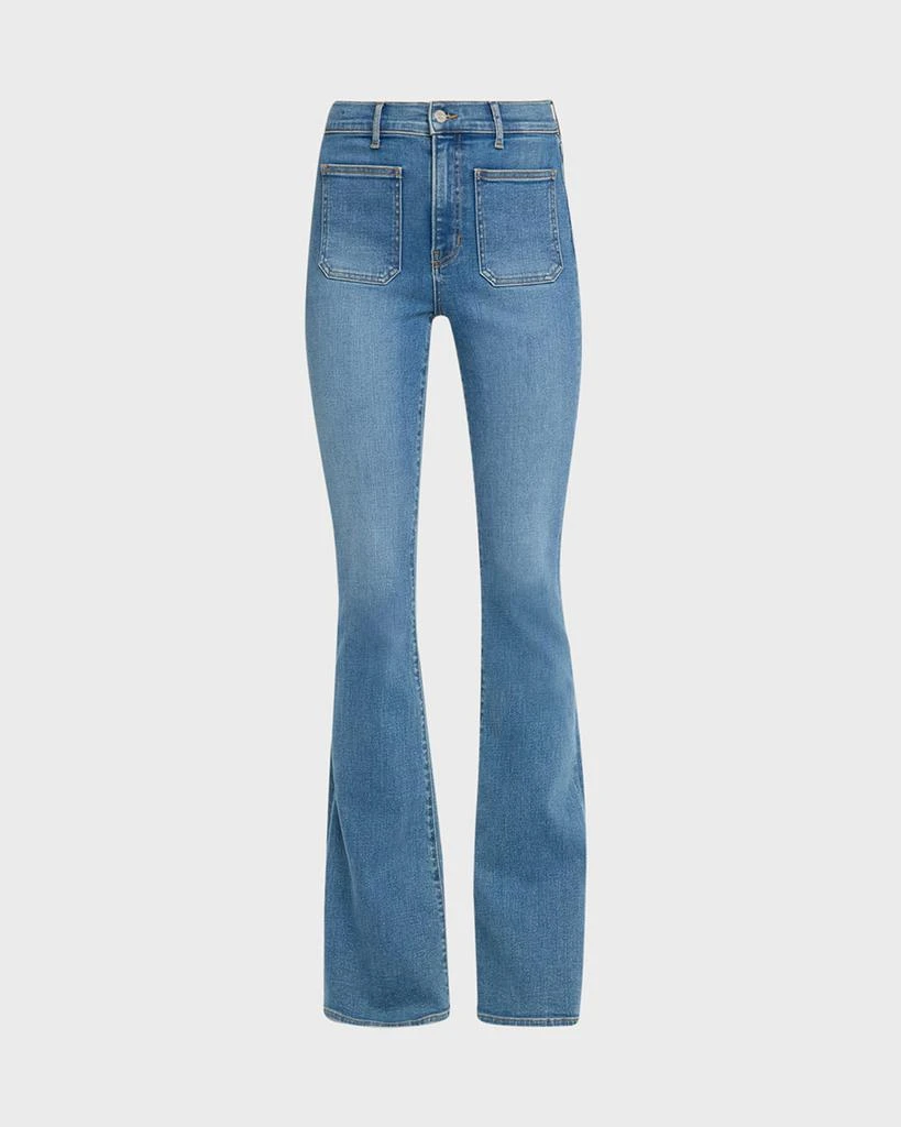 VERONICA BEARD Beverly Skinny Flare Patch Pocket Jeans 1