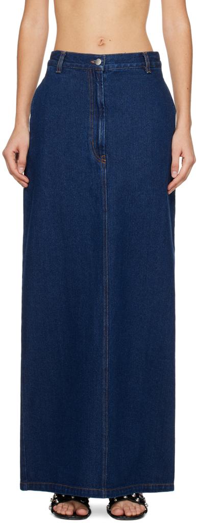 Beaufille Blue Minter Denim Maxi Skirt