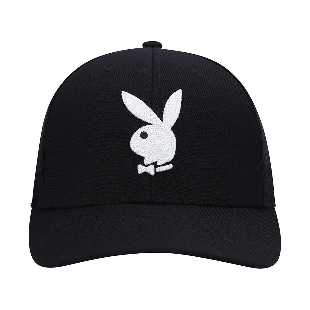 Playboy Men's Black Trucker Snapback Hat