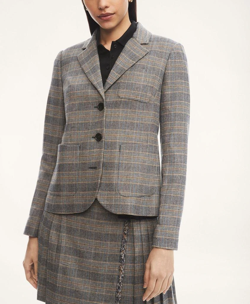 Brooks Brothers Wool Blend Plaid Jacket