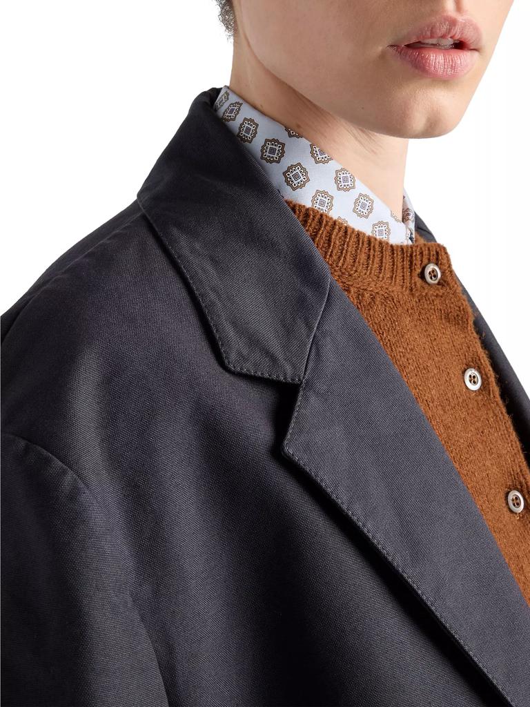 Prada Single Breasted Old Canvas Jacket - Suits - Free