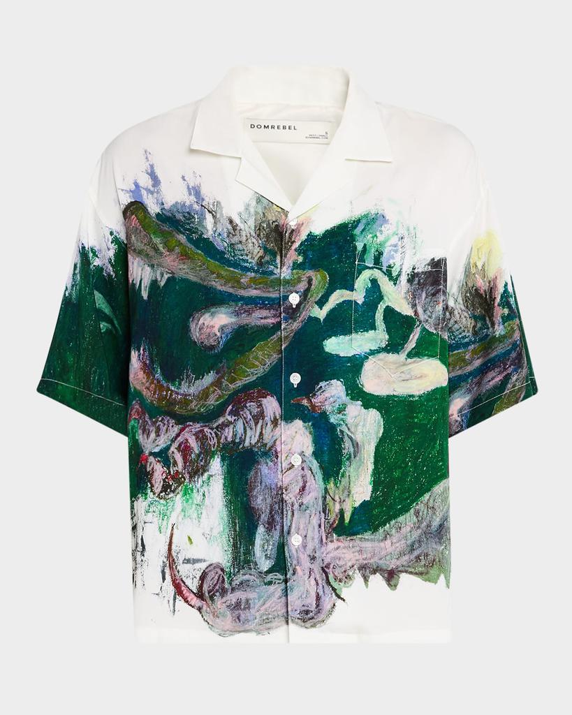 DOMREBEL Men's Pondscum Camp Shirt
