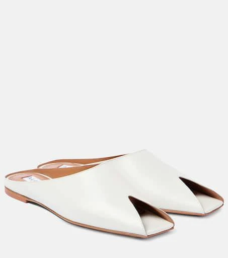 Alaïa Leather peep-toe mules 1
