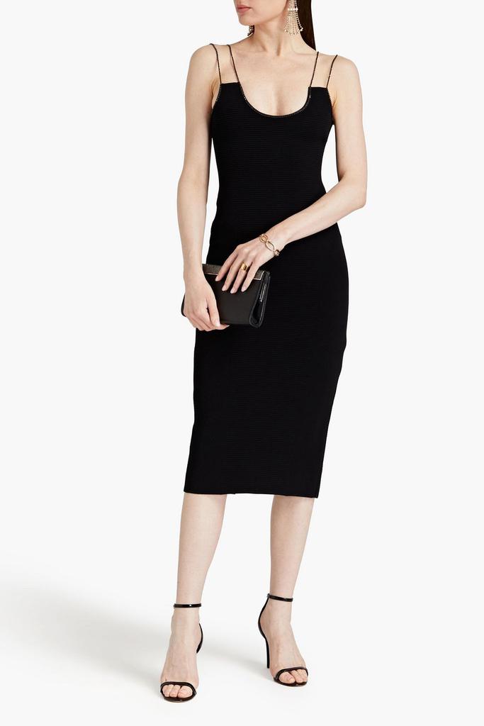 Herve Leger Crystal-embellished bandage dress