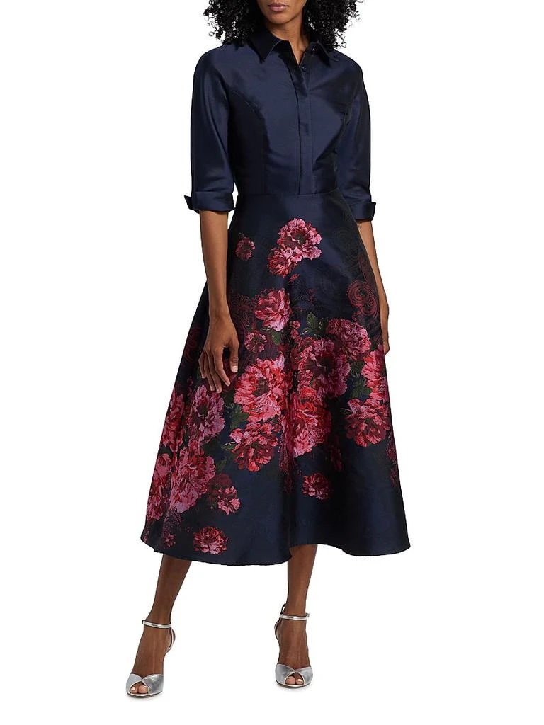 Teri Jon Jacqurd Floral
Paisley Shirtwaist Gown 3