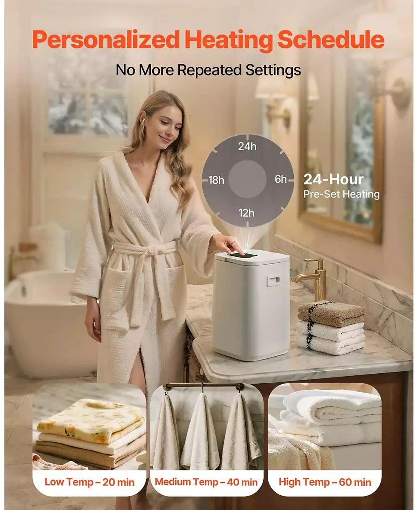 Ecooso Towel Warmers for Bathroom, Towel Warmer Bucket with Child Lock 
High-Temp Indicator 6