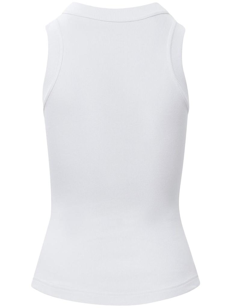 BRANDON MAXWELL The Jane Ribbed Jersey Tank Top