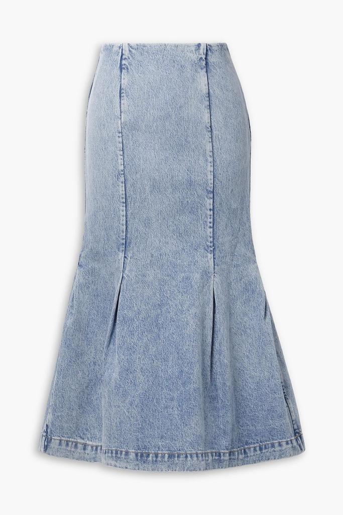 Khaite Semi-Transparent Silk Maxi Skirt With Deep Back Slit