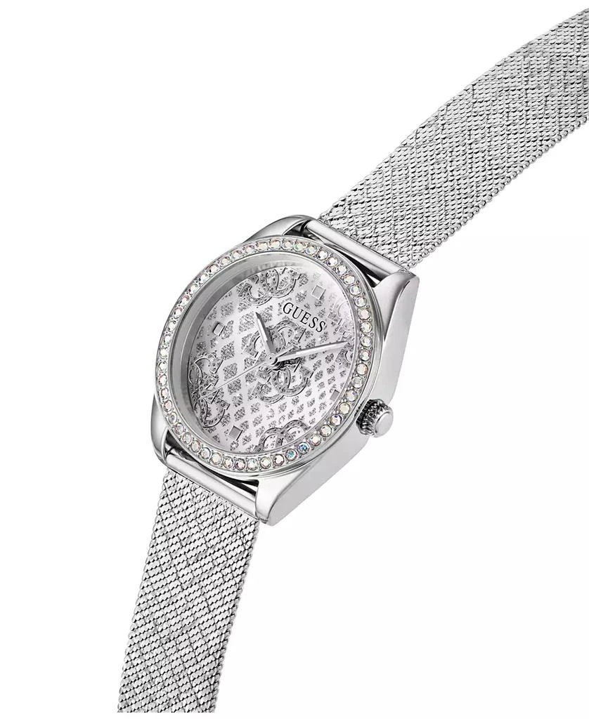 GUESS Women's Analog Silver Mesh Watch 32mm 3