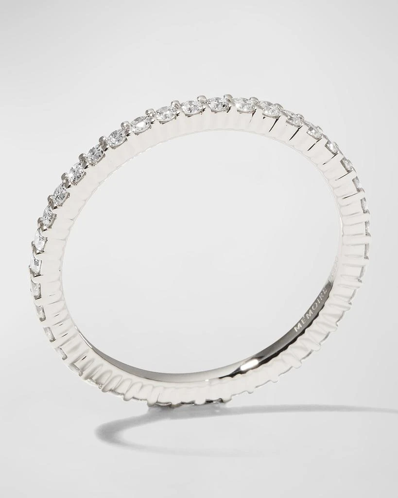Memoire Platinum Round GH/SI Diamond Eternity Ring, Size 6.5, 0.47-0.58tcw 4