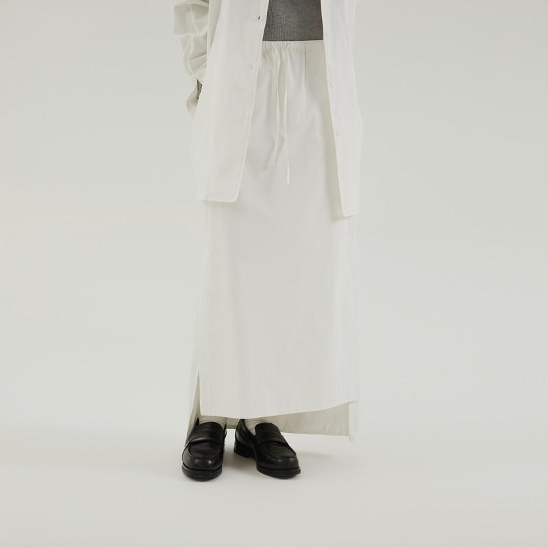 1989 STUDIO Long asymmetric skirt white