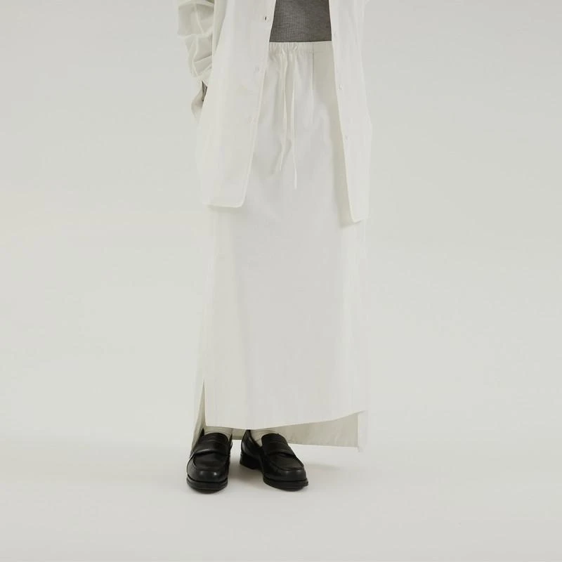 1989 STUDIO Long asymmetric skirt white 1